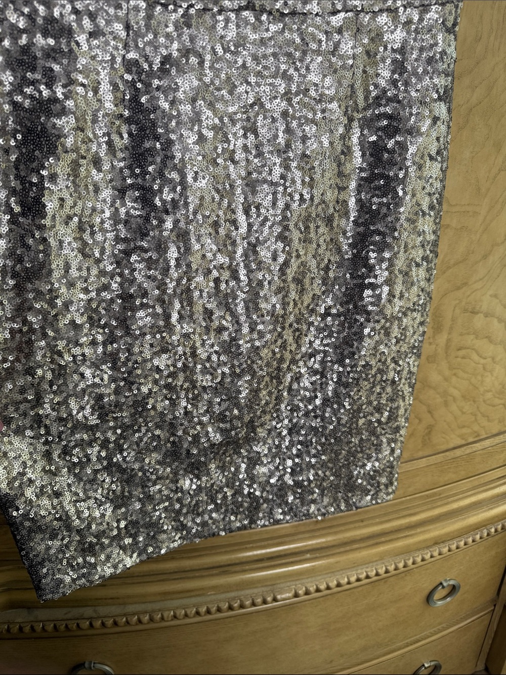 Dress the Population🔥 Zoe  Silver Sequin V-Neck Cap Sleeve  Dress - Picture 6 of 10